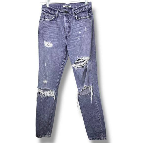 GRLFRND Karolina A Little More Love Purple Washed High-Rise Skinny Jean Size 24 - Picture 1 of 8
